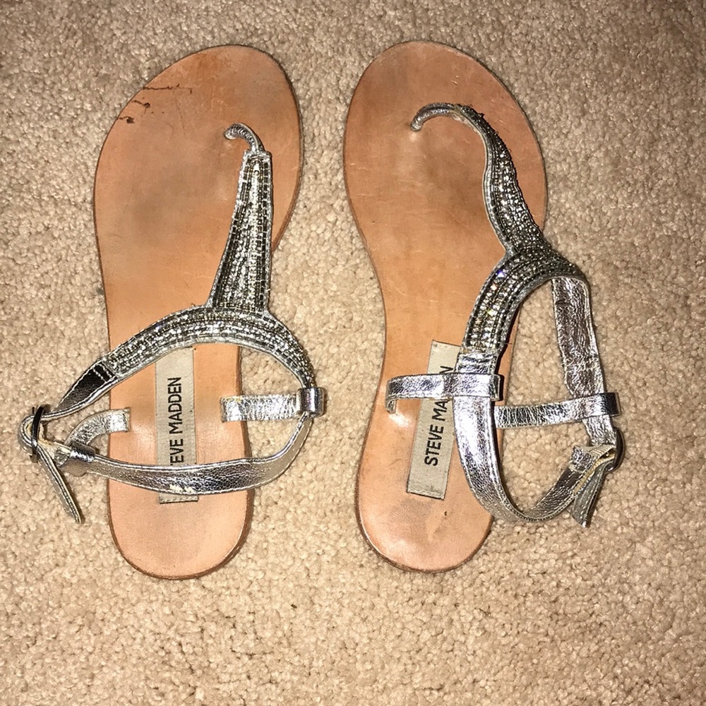 Steve Madden Silver Sandals